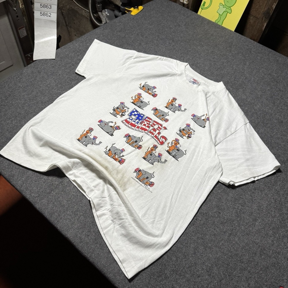 VTG 1996 Party Animals Funny Tshirt Mens XL Comedy Raunchy Grunge